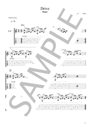 Drive【TAB譜】 / Ropes
