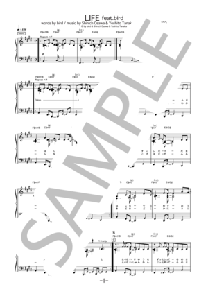 LIFE feat.bird / MONDO GROSSO (ピアノソロ譜)