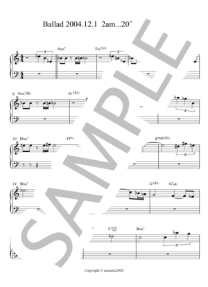 Ballad 2004 ピアノ（ソロ） 入門