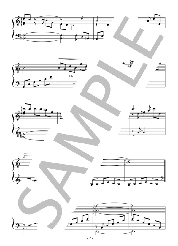 ノクターン（中級 完コピ）：ビリー・ジョエル / ピアノソロ 中級 - サンプル譜面 2/5