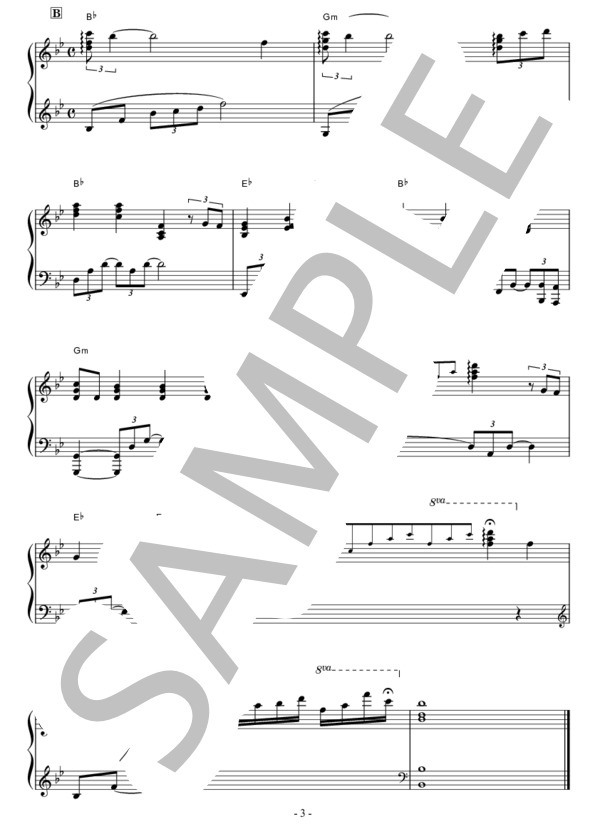 Forever Love  /  X JAPAN / ピアノソロ 中級 - サンプル譜面 3/3