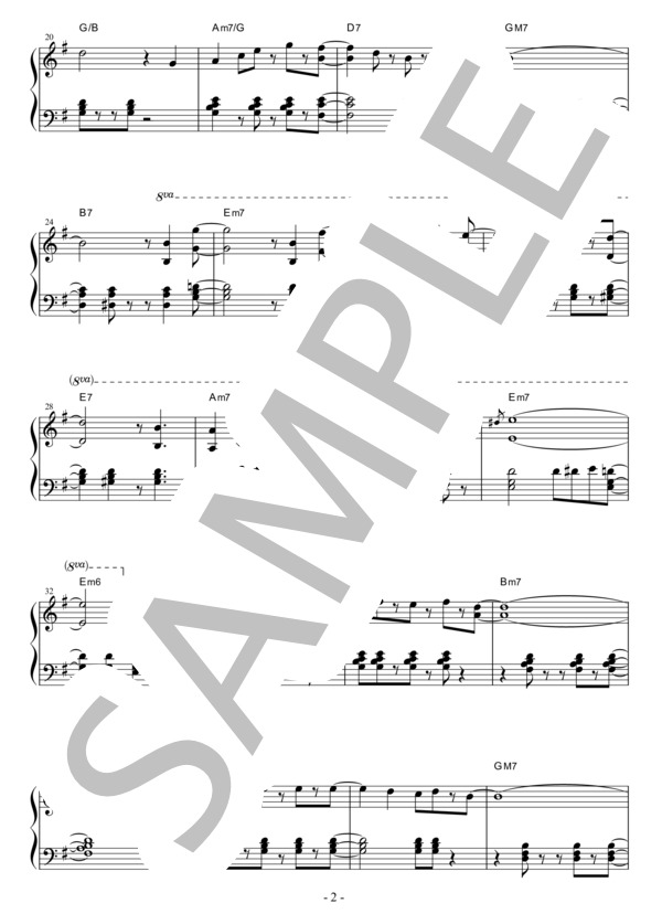 海の見える街  /  久石譲 (久石 譲) / ピアノソロ 中〜上級 - サンプル譜面 2/5