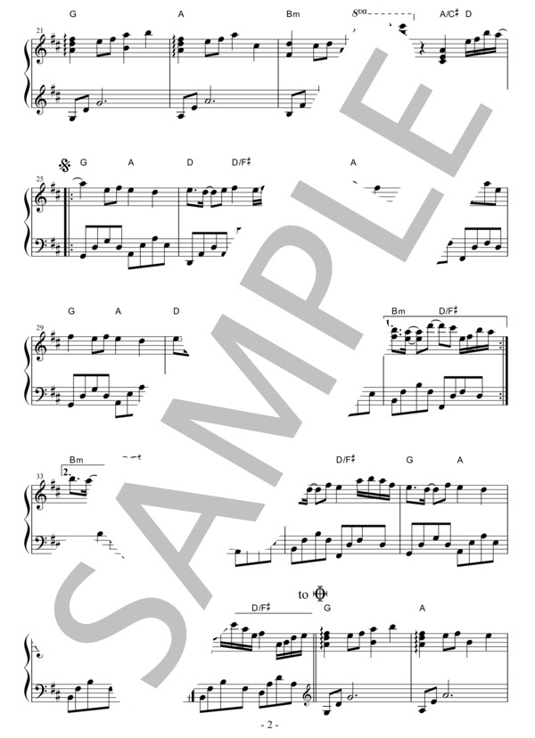 Perfect Blue  /  DJ OKAWARI ピアノソロ譜 / 中級 - サンプル譜面 2/4