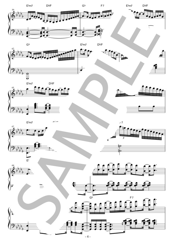 Heart of Cosmos  /  PRIMITIVE ART ORCHESTRA / ピアノソロ 中〜上級 - サンプル譜面 4/5