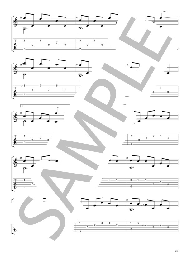 リトルケイト (Takeshi・Sakasegawa) / ギターソロ その他 - サンプル譜面 2/5