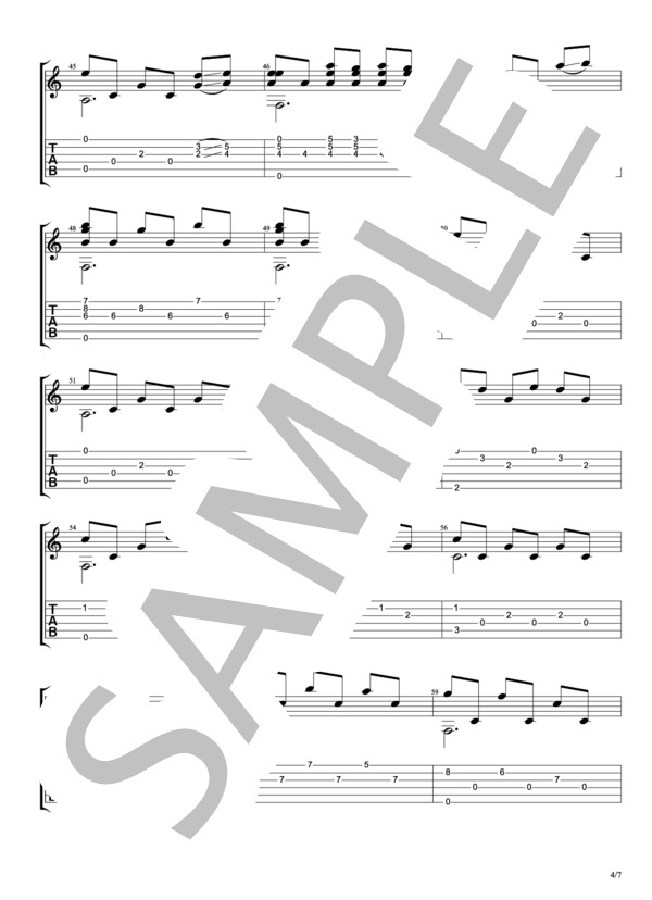 リトルケイト (Takeshi・Sakasegawa) / ギターソロ その他 - サンプル譜面 4/5