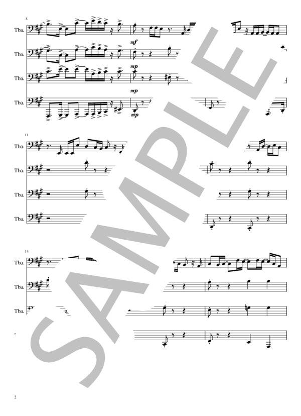 ILove... (Official髭男dism) / チューバ 中〜上級 - サンプル譜面 2/5