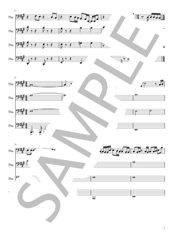 ILove... (Official髭男dism) / チューバ 中〜上級 - サンプル譜面 3/5