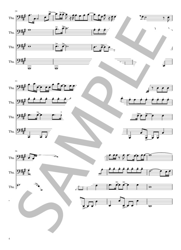 ILove... (Official髭男dism) / チューバ 中〜上級 - サンプル譜面 4/5