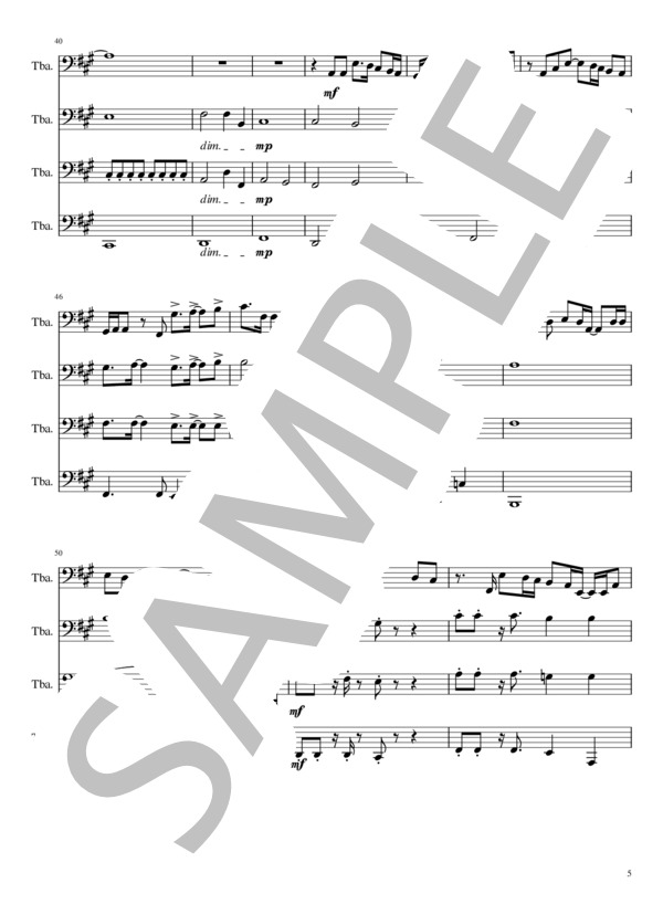 ILove... (Official髭男dism) / チューバ 中〜上級 - サンプル譜面 5/5