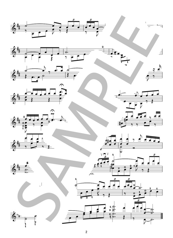 カタリ・カタリ (無伴奏マンドリンソロ用アレンジ） (サルバトーレ・カルディッロ) / 中〜上級 - サンプル譜面 2/2