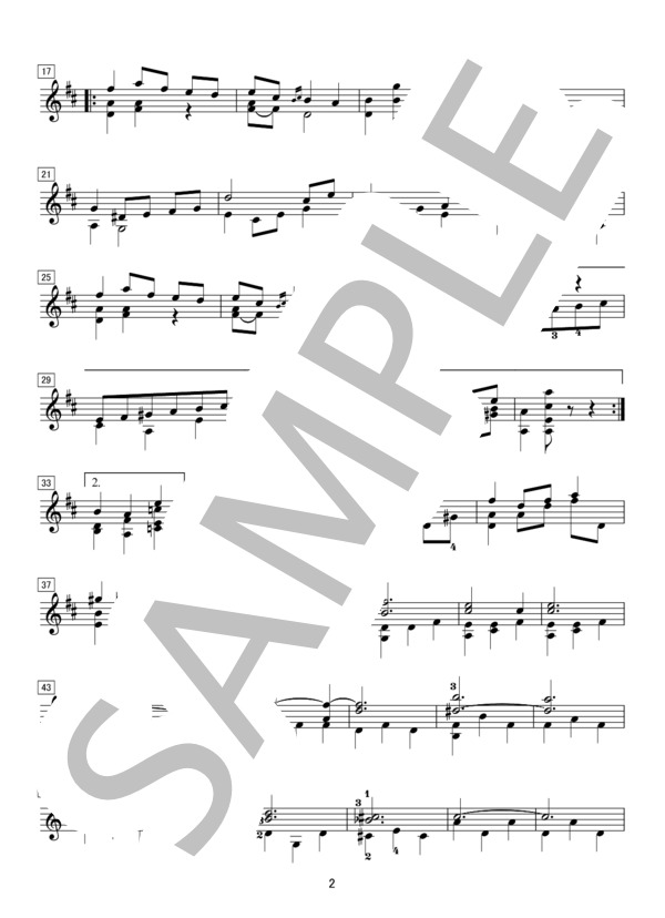 「マズルカ第6番」無伴奏マンドリンソロ (カラーチェ ラファエレ) / 中〜上級 - サンプル譜面 2/3