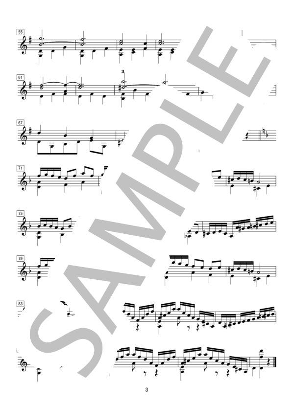 「マズルカ第6番」無伴奏マンドリンソロ (カラーチェ ラファエレ) / 中〜上級 - サンプル譜面 3/3