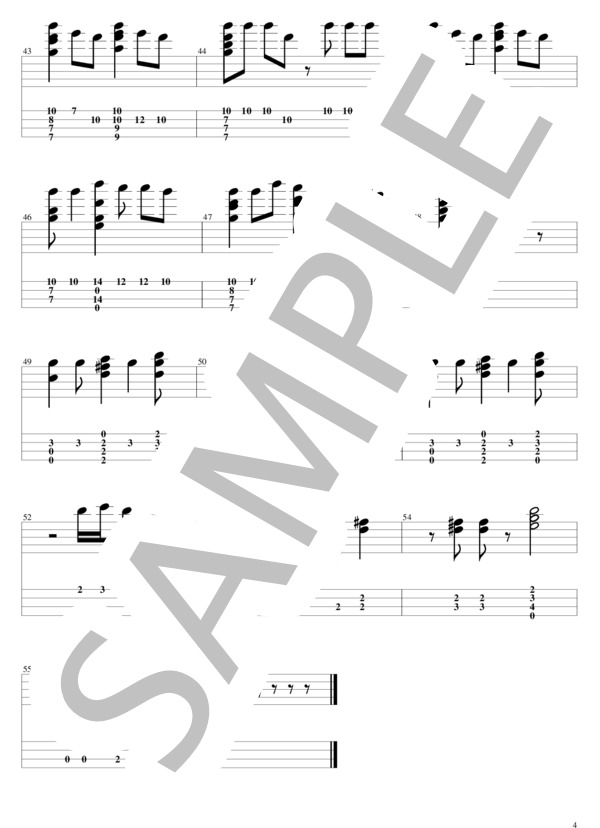 香水 (瑛人) / ウクレレソロ 入門 - サンプル譜面 4/4