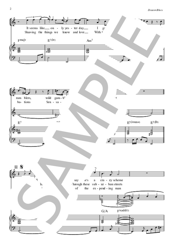 Deacon Blues - Steely Dan(バンド用コンデンス・スコア、サックス・ソロ完全コピー） (スティーリー・ダン) / バンドスコア 中級 - サンプル譜面 2/5