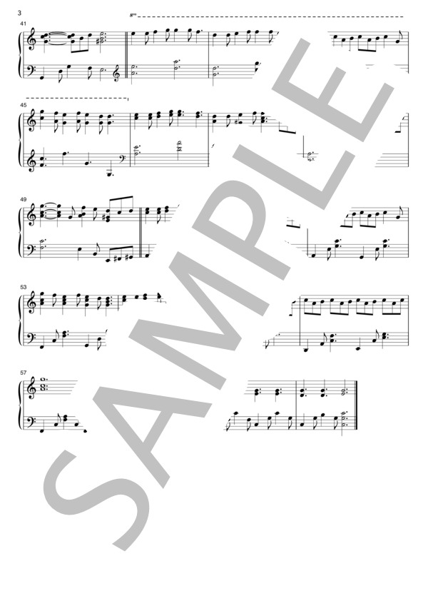 【動画あり】#302 (平井 堅) / ピアノソロ 初級 - サンプル譜面 3/3