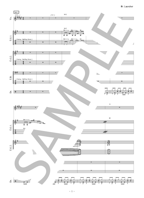楽譜】Mr.Launcher / LiSA (バンドスコア / 初〜中級