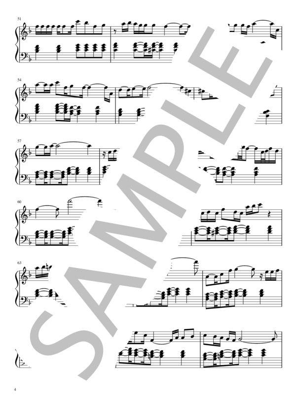 宿命（初心者向け） (Official髭男dism) / ピアノソロ 入門 - サンプル譜面 4/5