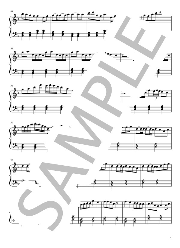 千本桜（初心者向け） (黒うさP feat.初音ミク) / ピアノソロ 入門 - サンプル譜面 3/5