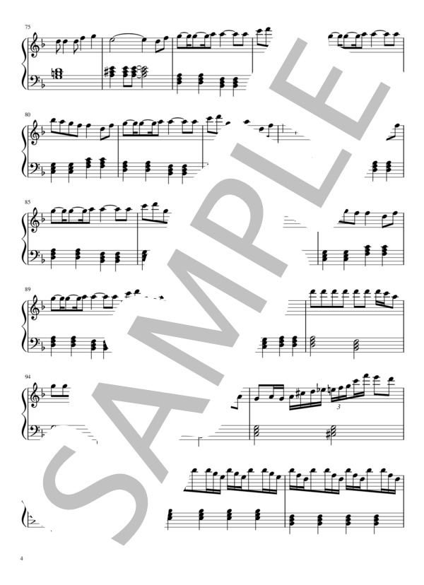 千本桜（初心者向け） (黒うさP feat.初音ミク) / ピアノソロ 入門 - サンプル譜面 4/5