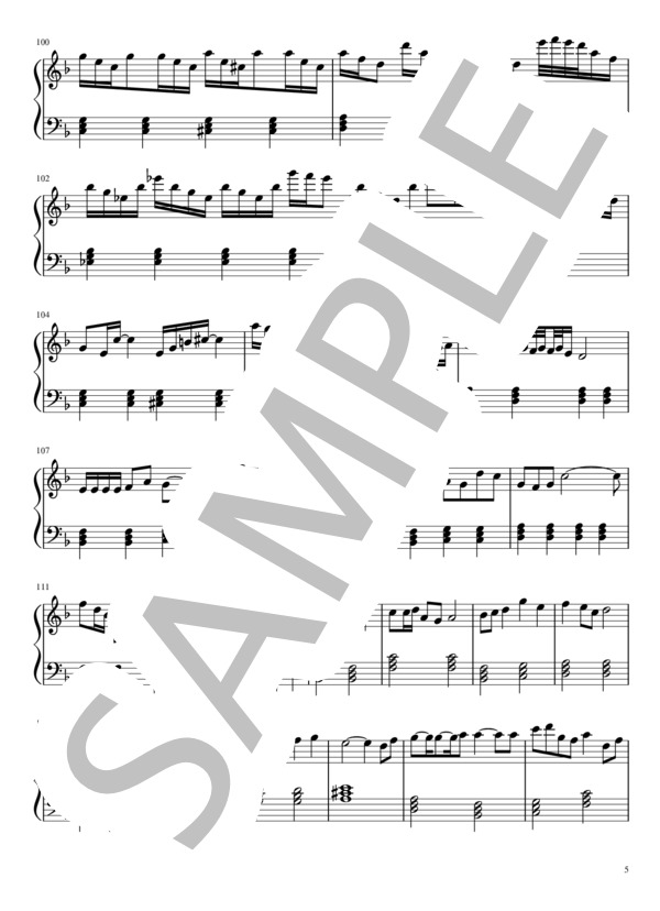 千本桜（初心者向け） (黒うさP feat.初音ミク) / ピアノソロ 入門 - サンプル譜面 5/5