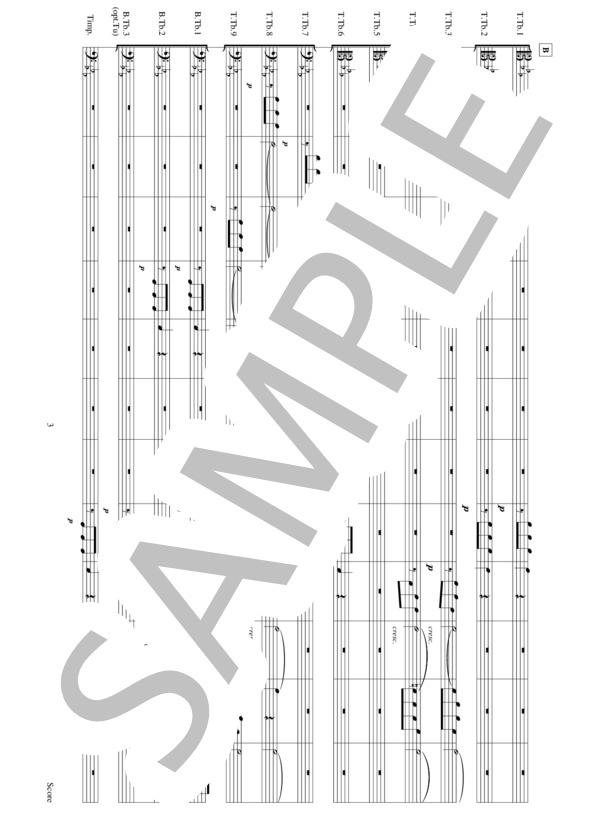 symphony no.5 1st movement / L.V.Beethoven for 12 trombones and timpani (ルートヴィヒ・ヴァン・ベートーヴェン) / トロンボーン 中〜上級 - サンプル譜面 3/5
