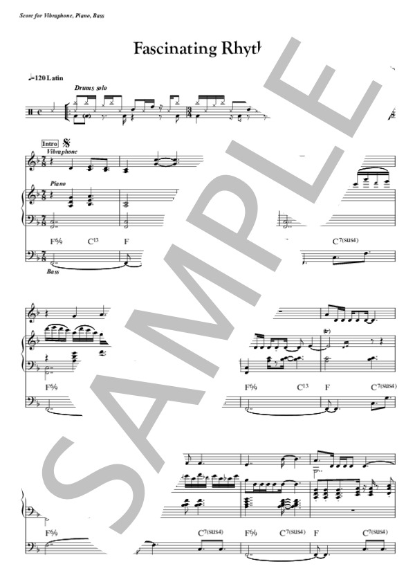 楽譜】Fascinating Rhythm - Dave Grusin バンド用スコア