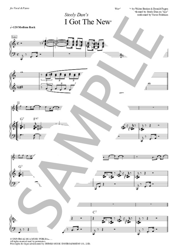 I Got The News - Steely Dan (ピアノパート完全コピー譜） (スティーリー・ダン) / ピアノソロ 中〜上級 - サンプル譜面 1/4