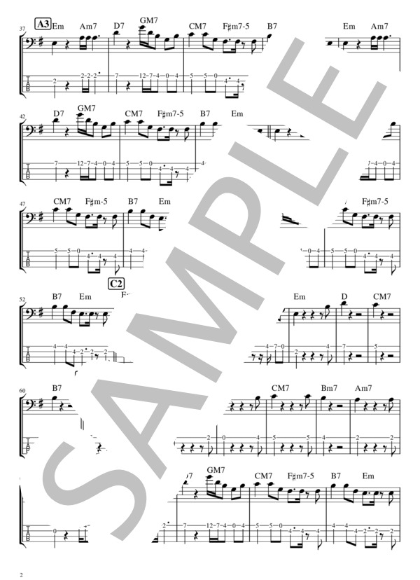 Can You Keep A Secret?(HERO 主題歌) - 宇多田ヒカル【ベース TAB譜付き】 (宇多田 ヒカル) / エレキベース 入門 - サンプル譜面 2/3