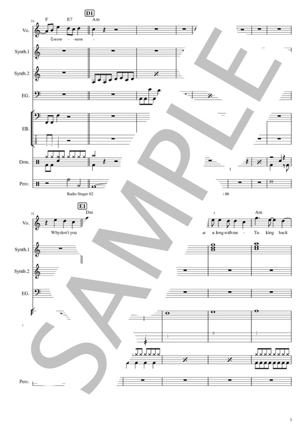 ★楽譜/アースシェイカー/フュージティブ/タブ譜/バンドスコア バンドスコア】マジックディスク / ASIAN KUNG-FU GENERATION 提供