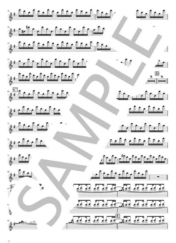 紅蓮華 (鬼滅の刃 OP) - キーボードパート譜2 (草野 華余子) / その他 入門 - サンプル譜面 2/3