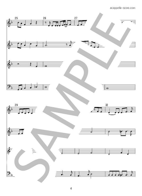 TOMORROW (岡本 真夜) / アカペラ 初〜中級 - サンプル譜面 4/5