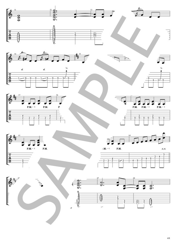 FRICTION -LAP 2- (B'z) / ギターソロ 中〜上級 - サンプル譜面 4/5