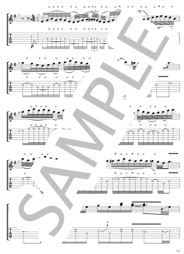 楽譜】光芒 / B'z (ギターソロ / 上級) - Piascore 楽譜ストア