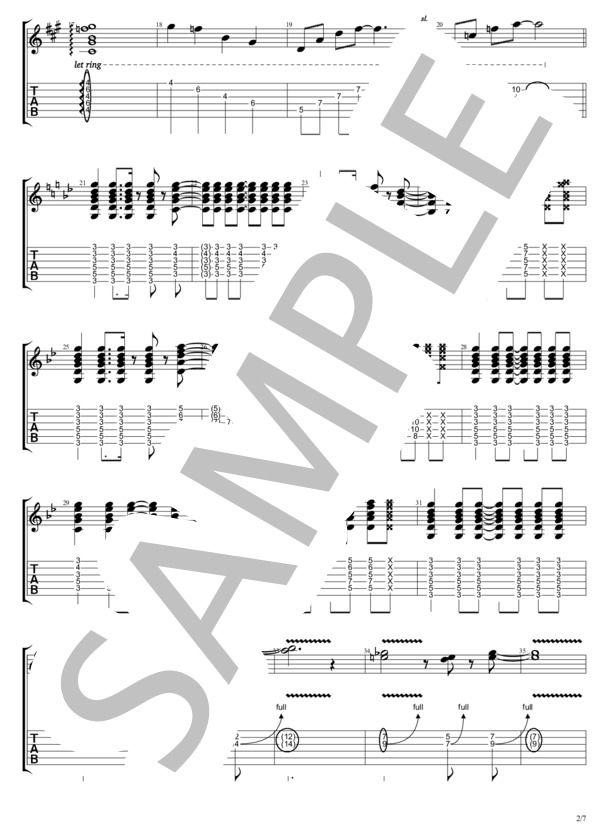 BUDDY (B'z) / ギターソロ 中級 - サンプル譜面 2/5