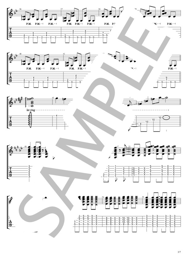 BUDDY (B'z) / ギターソロ 中級 - サンプル譜面 3/5