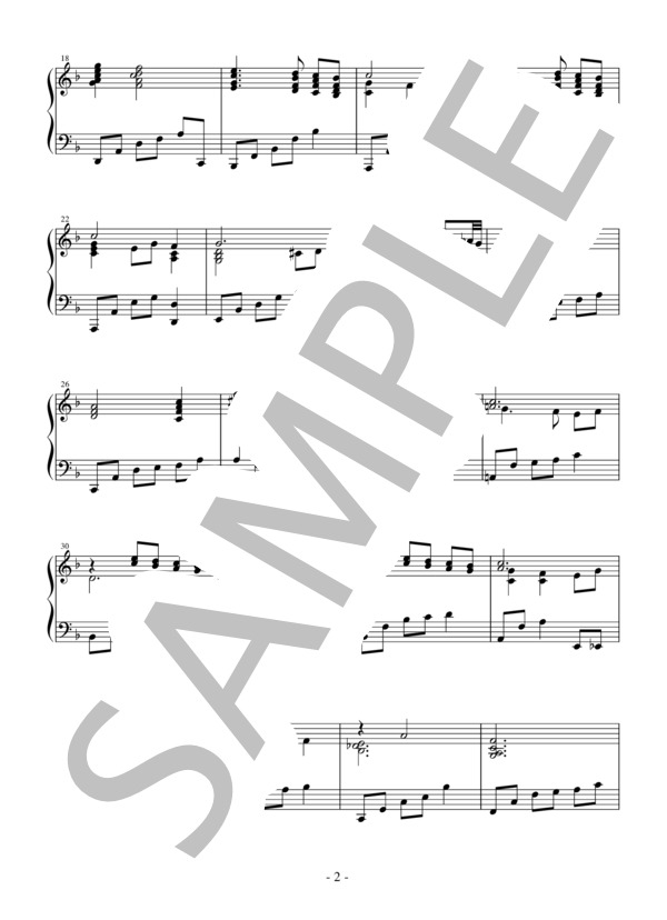 Moon River (ヘンリー・マンシーニ) / ピアノソロ 中級 - サンプル譜面 2/4