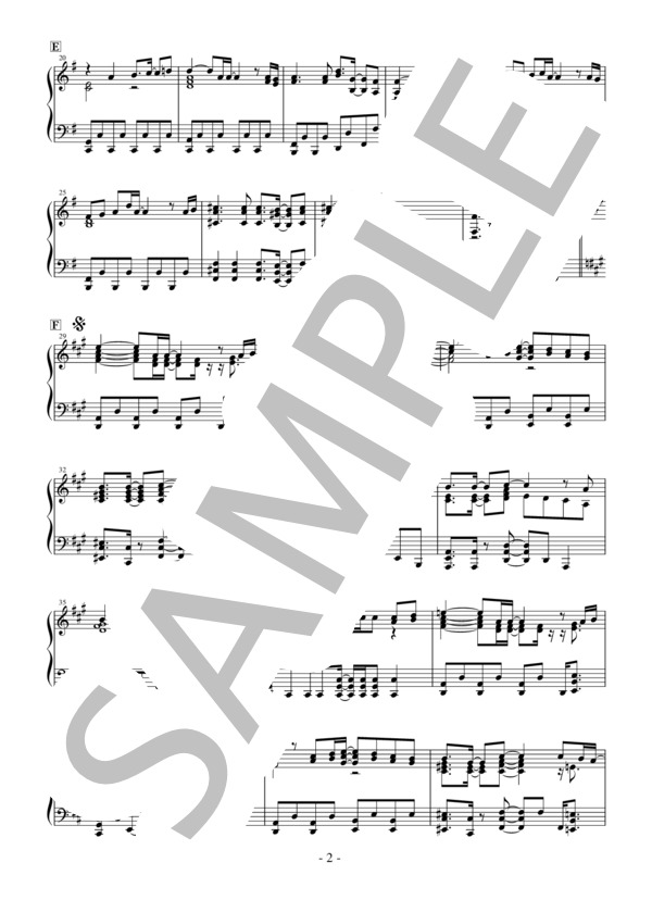 Voice of Sword (Knights) / ピアノソロ 上級 - サンプル譜面 2/5