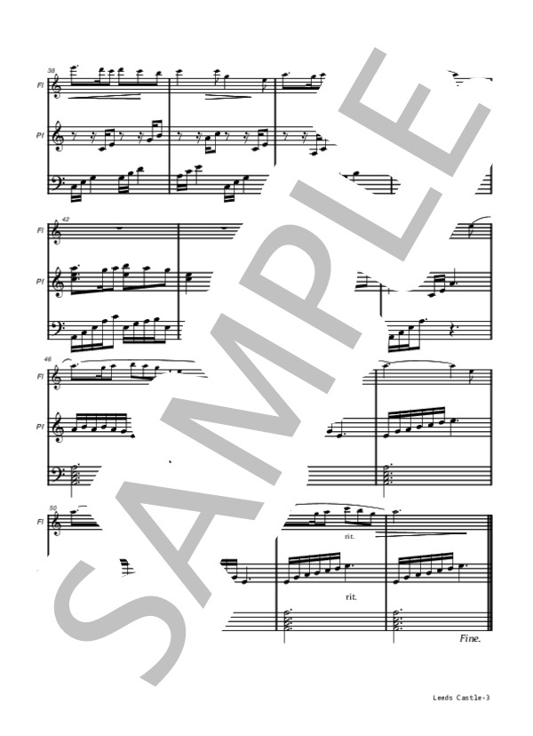Leeds Castle～古城の夢～ (伊藤 麻子) / アンサンブルピアノ＋他楽器 初〜中級 - サンプル譜面 3/3