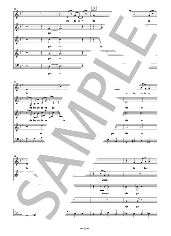 ルパン三世のテーマ '80 (大野 雄二) / アカペラ 上級 - サンプル譜面 4/5