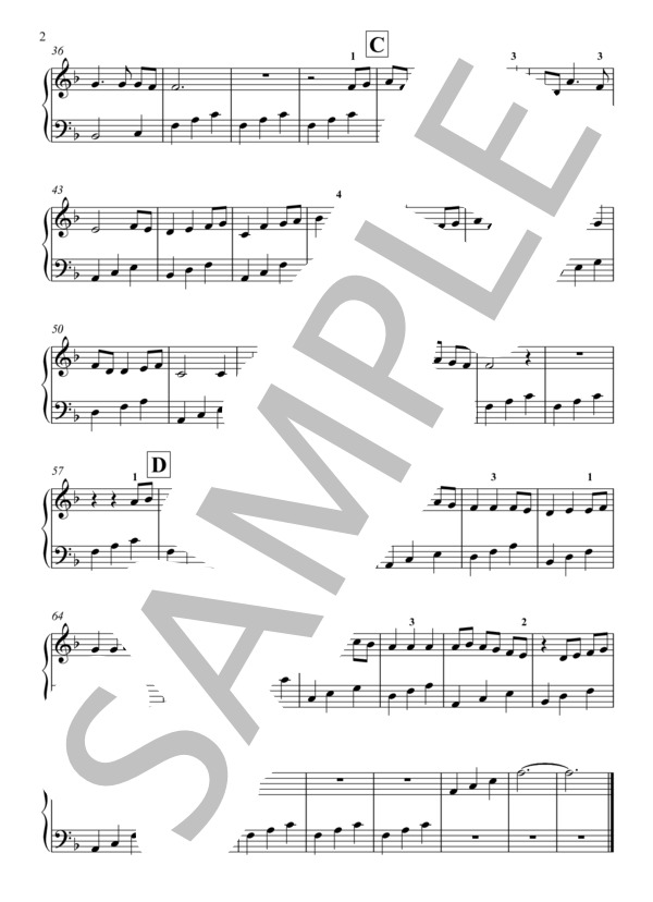 いつも何度でも ピアノ（初級） (木村 弓) / ピアノソロ 入門〜初級 - サンプル譜面 2/2