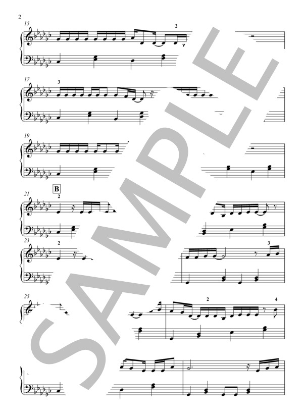 secret base 〜君がくれたもの〜 1コーラスver.ピアノ（初級） (戸松 遥) / ピアノソロ 入門〜初級 - サンプル譜面 2/3