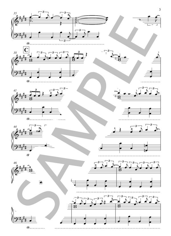 HELLO 1コーラスver. ピアノ（初級） (Official髭男dism) / ピアノソロ 初〜中級 - サンプル譜面 3/4