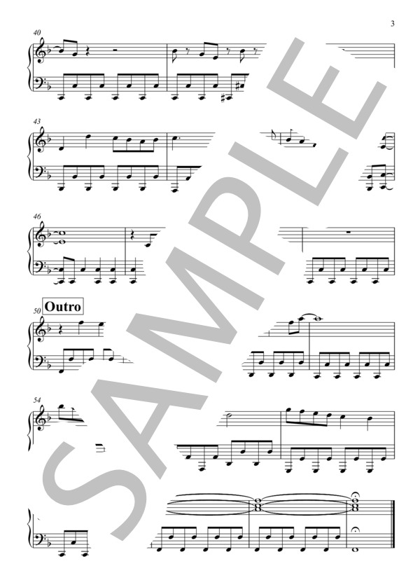 となりのトトロ 1コーラスver. ピアノ（初級） (井上 あずみ) / ピアノソロ 初〜中級 - サンプル譜面 3/3