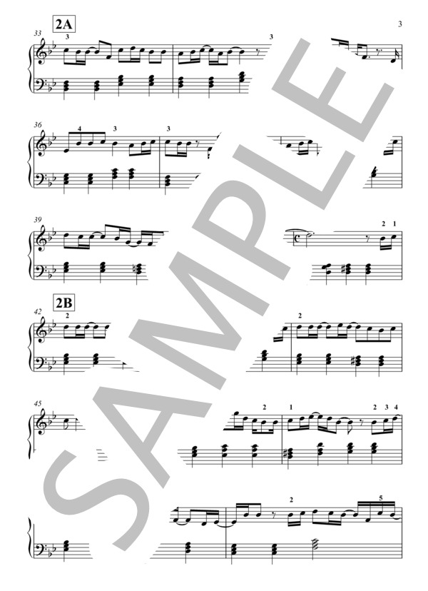 奏 ピアノ (スキマスイッチ) / ピアノソロ 初〜中級 - サンプル譜面 3/5