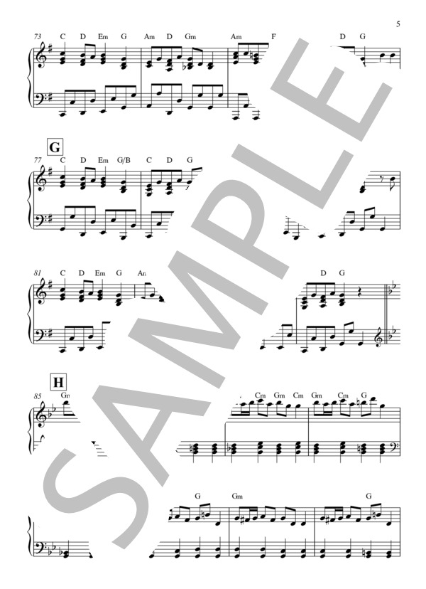 Crazy Party Night ～ぱんぷきんの逆襲～ (きゃりーぱみゅぱみゅ) / ピアノソロ 初〜中級 - サンプル譜面 5/5