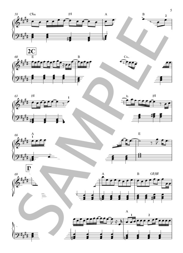 クリスマスソング ピアノ（初級） (清水 依与吏) / ピアノソロ 初〜中級 - サンプル譜面 5/5