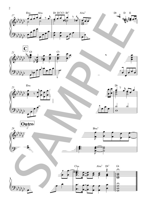 アイノカタチ 1コーラスver. ピアノ（中級） (GReeeeN) / ピアノソロ 中級 - サンプル譜面 2/2