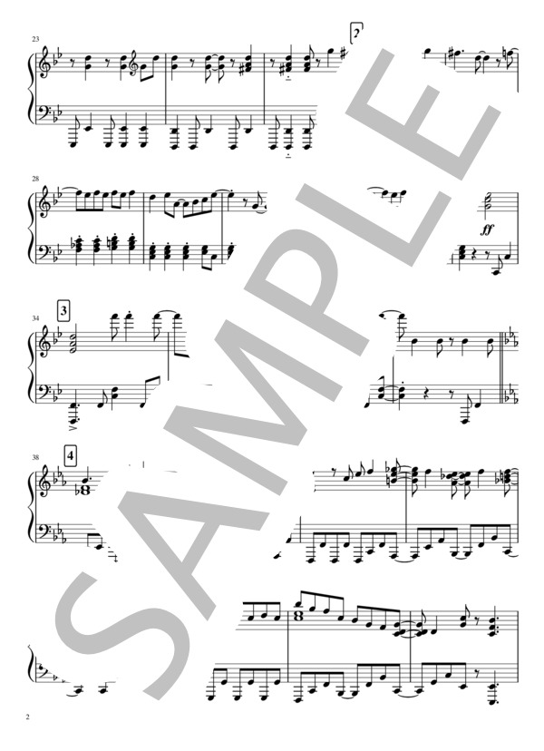 中級ピアノソロ「赤の同盟」東京事変 / 中級 - サンプル譜面 2/5