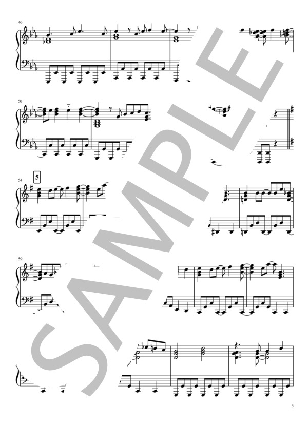 中級ピアノソロ「赤の同盟」東京事変 / 中級 - サンプル譜面 3/5